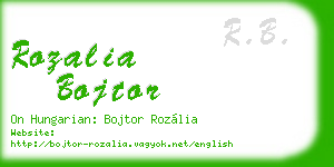 rozalia bojtor business card